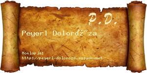 Peyerl Doloróza névjegykártya
